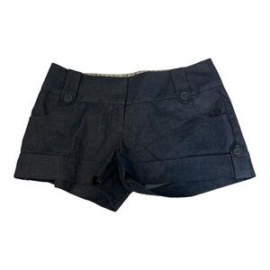 Flirtatious Dressy Black Cuffed Dress Shorts